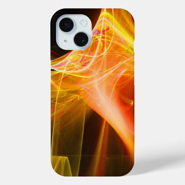 FRACTAL SWIRLS IN YELLOW ORANGE RED Case-Mate iPhone CASE (Back)