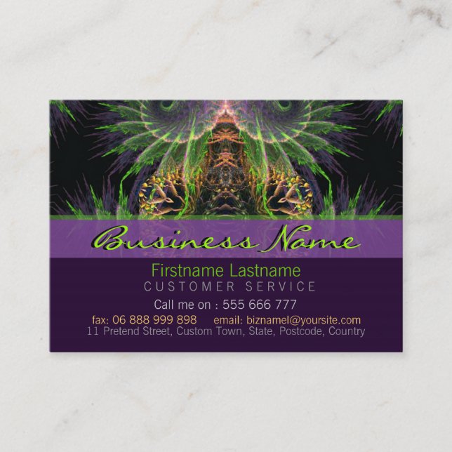 Fractal Temple Forest Business card (Front)