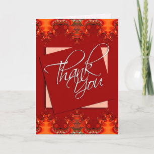 Fractal Thank You blank Card