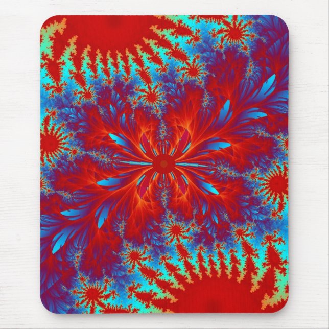 fractal tie-dye mouse pad (Front)