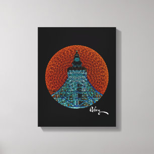 Fractal Tokyo Tower by Rofey Canvas Print