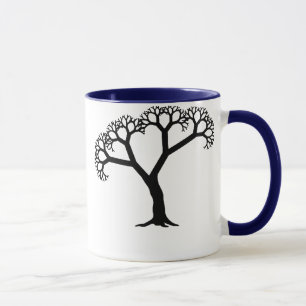 Fractal Tree Black Mug
