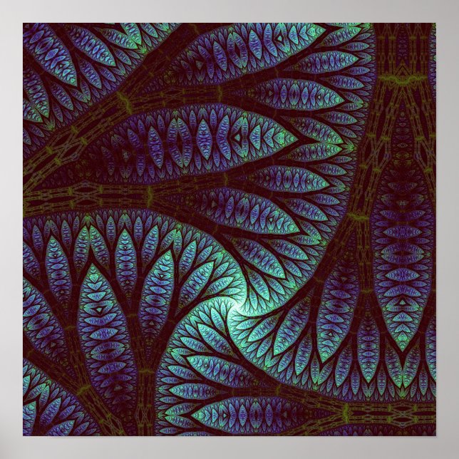 Fractal Tree Pattern Poster (Front)