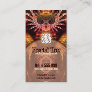Fractal Tree Visionary New Age w/ Logo Business Ca Business Card