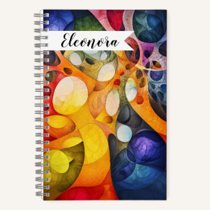 Fractal Universe Deluxe Spiral 5.5" x 8.5" Notebook