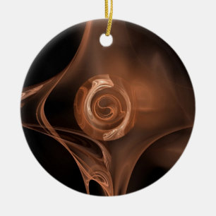FRACTAL WAVES CERAMIC TREE DECORATION