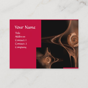 FRACTAL WAVES ,red,brown Business Card