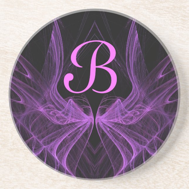 Fractal Wings Series-1--Purple coaster--1 of Coaster (Front)