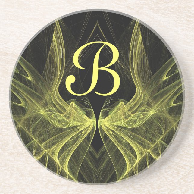 Fractal Wings Series-1---yellow coaster--1 of Coaster (Front)