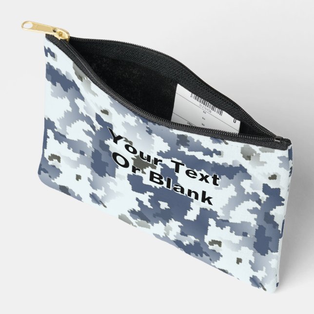 Fractal Winter Camouflage Accessory Pouch (Open)