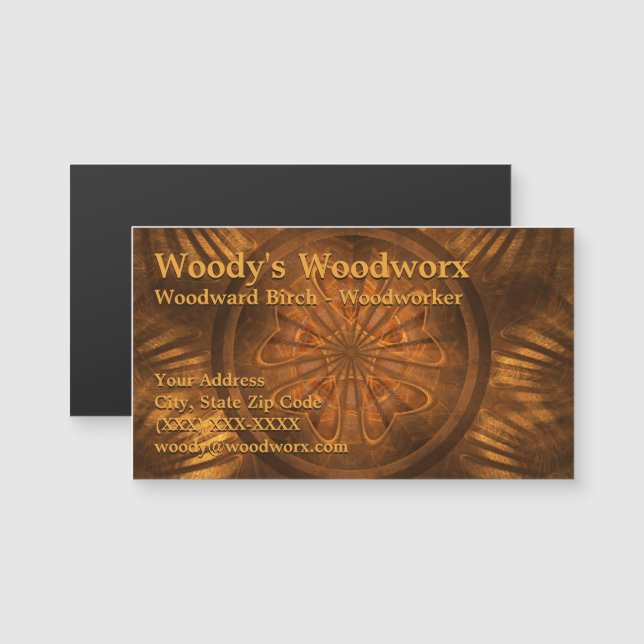 Fractal Woodworker Business Card (Front/Back)
