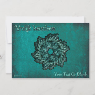 Fractal Wreath - Vrolijk kerstfeest Postcard