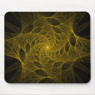 Fractal Yellow Spiral Mousepad