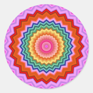 Fractal Zigzag Kaleidoscope Sticker
