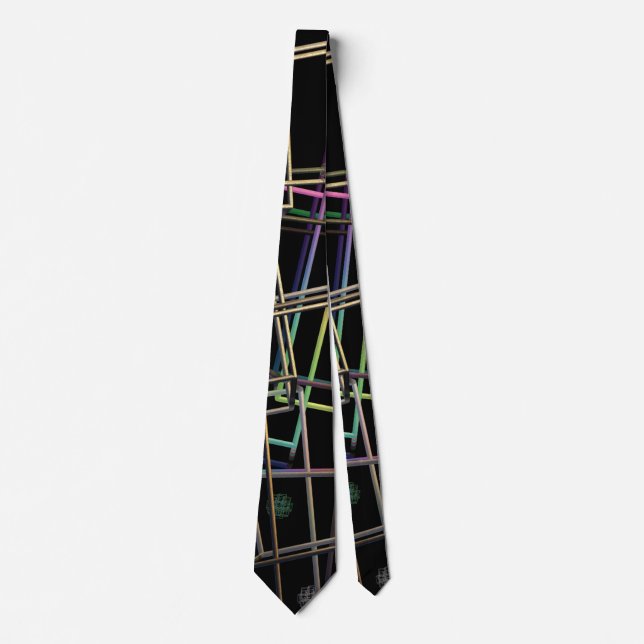 Fractalised Metal Frames Tie (Front)