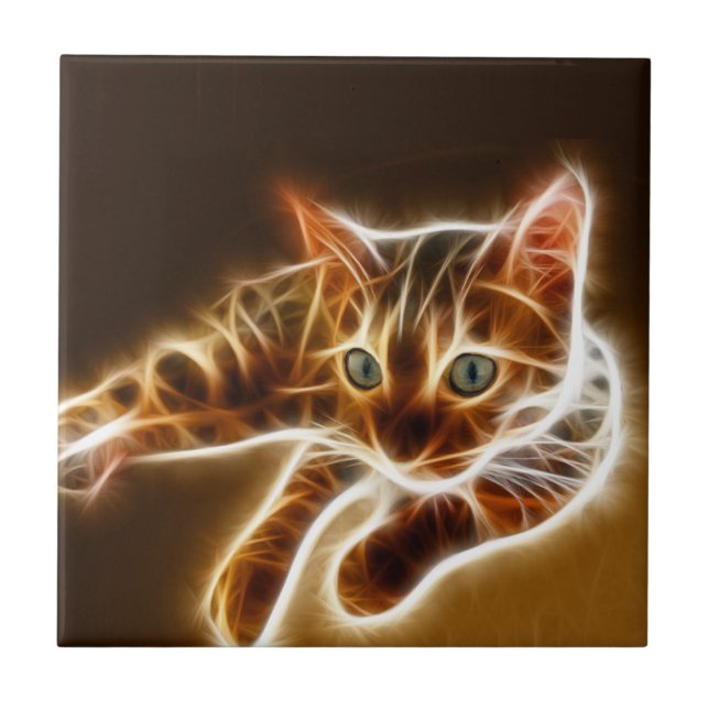 Fractalius Bengal Cat Tile (Front)
