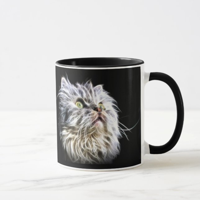 Fractalius Persian cat face Mug (Right)