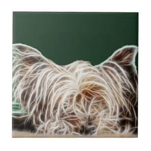 Fractalius Yorkie Dog Tile