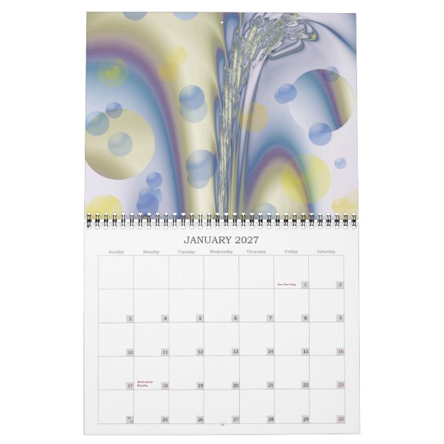 Fractals 2009! calendar (Jan 2027)