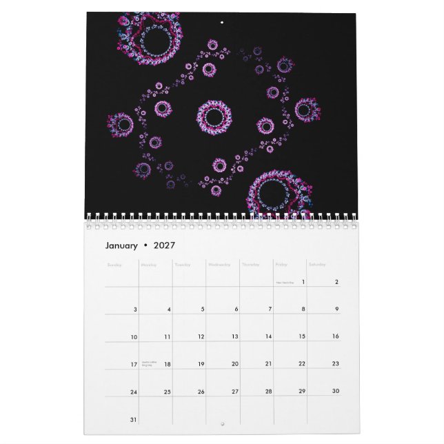 Fractals for 2015 v2 calendar (Jan 2027)