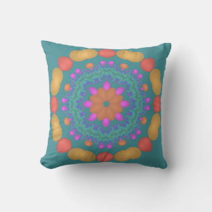 Fractascope 8 Throw Pillow