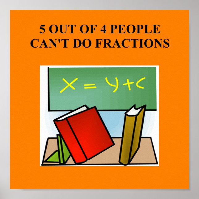 fraction math joke poster (Front)