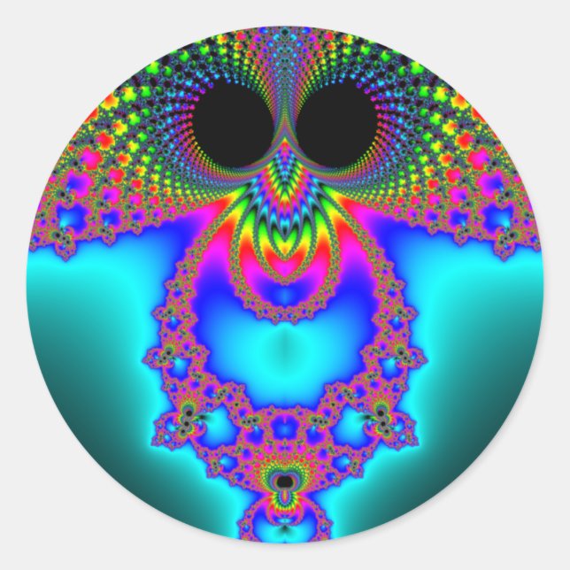 Fractowl Classic Round Sticker (Front)