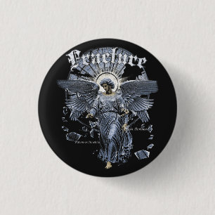 Fracture - Gothic Streetwear Design 3 Cm Round Badge