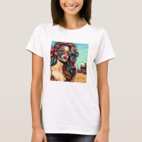 Fractured Art | Abstract Woman at Beach