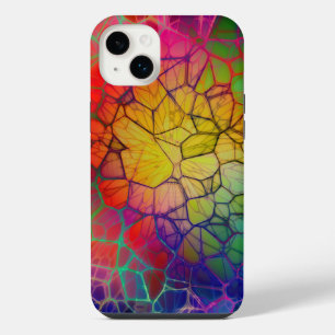 Fractured-Colourful Stained Glass iPhone 14 Plus Case