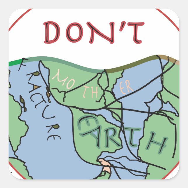 Fractured Earth--Edited.jpg Square Sticker (Front)