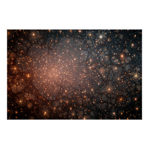Fractured Nebula Cosmic Web Glow Poster