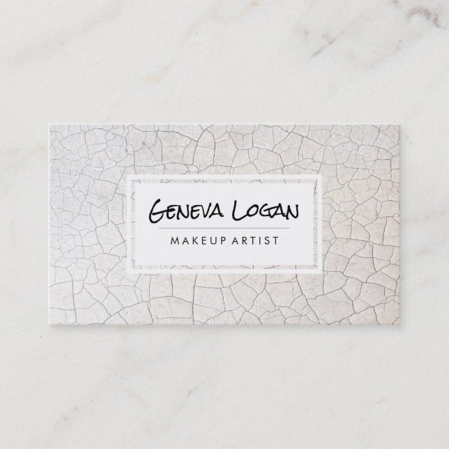 Fractured subtle elegant light minimalist business card (Front)