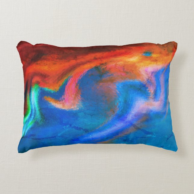 Fractured Sunset Accent Pillow (Front)