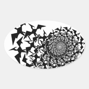 Fractyl Pterodactyl Oval Sticker