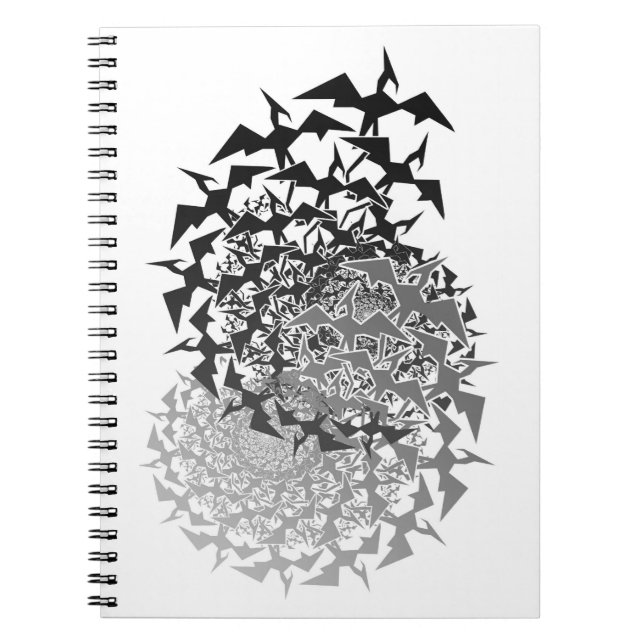 Fractyl Pterodactyl Two Swarms Spiral Notebook (Front)