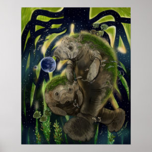 Fragile Balance Manatee  Poster