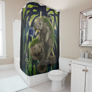Fragile Balance Manatee Shower Curtain