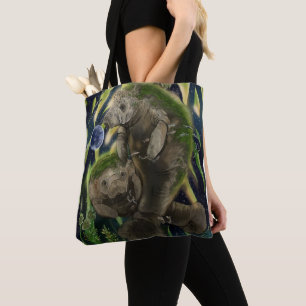 Fragile Balance Manatees Tote Bag