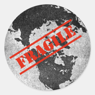 Fragile Classic Round Sticker