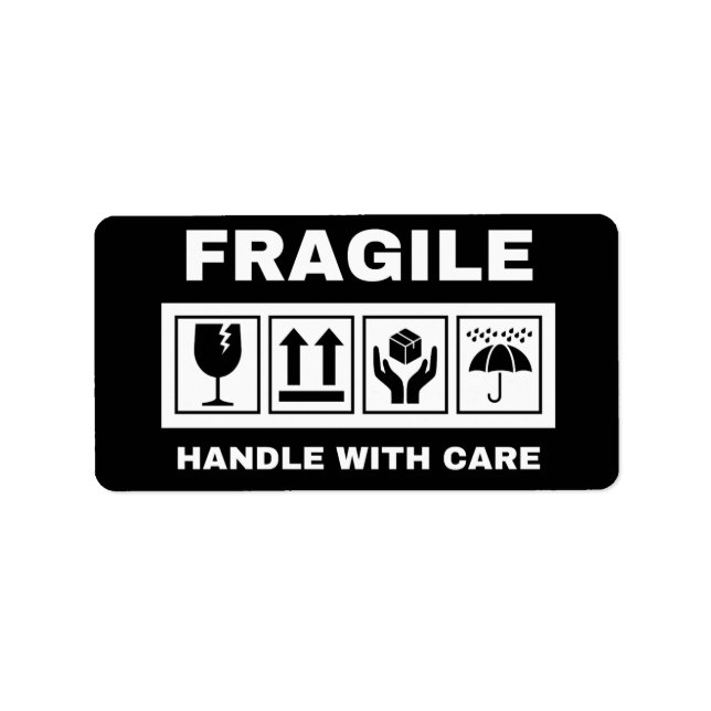 Fragile Custom Handle with Care Labels (Front)