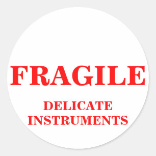 FRAGILE DELICATE INSTRUMENTS shipping label