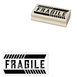 Fragile Do Not Drop Handle with Care Rubber Stamp
