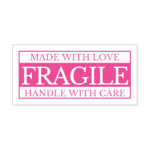Fragile Handle with Care 2.15" x 0.78" Stamp