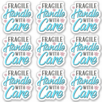 Fragile Handle With Care  Business Packaging Label