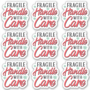 Fragile Handle With Care Business Packaging Label