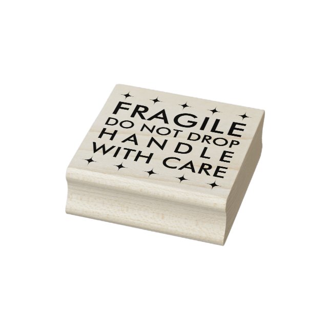Fragile Handle with Care Custom Rubber Stamp (Stamp)