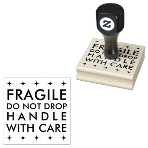 Fragile Handle With Care Custom Rubber Stamp