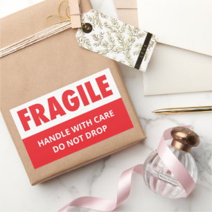 Fragile Handle With Care Do Not Drop Shipping Rectangular Sticker