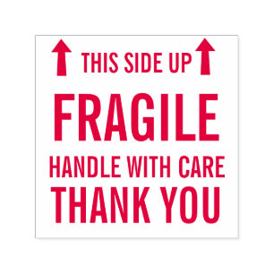 FRAGILE HANDLE WITH CARE FOR OFFICE SELF-INKING STAMP